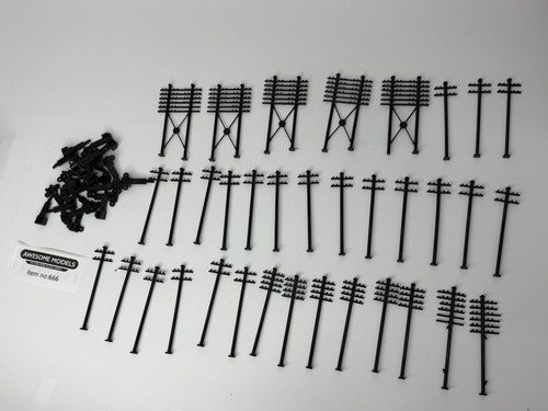 35x hornby telegraph - hornby, poles