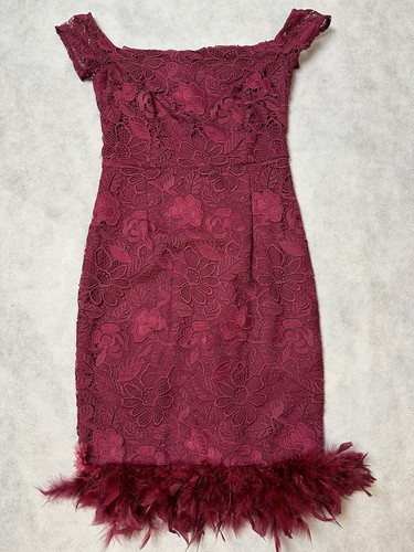 Lipsy size burgundy - 10, lace