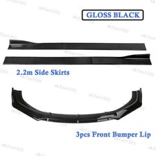 Black Side Skirts Rock Panel Front Bumper Spoiler Splitter Lip For Audi A3 8P S3