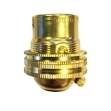  Brass unswitched Lamp holder light table floor fitting SBC Small Bayonet B15
