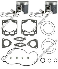 2009 Polaris IQ Shift 600 Carb 121" SPI Pistons Top End Gasket Kit Std 77.25mm