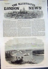 Old Print War New Zealand Gun Boat Pioneer Meremere Native Position 1864 19th