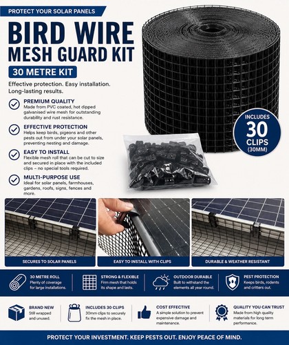 30meter solar panel bird wire - bird,