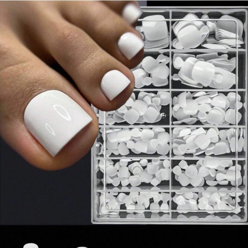 120pcs white press toe - 120pcs, on
