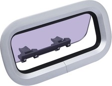 14.5" x 7.6" Rectangular Deck Hatch Anodized Aluminum Boat Porthole Window