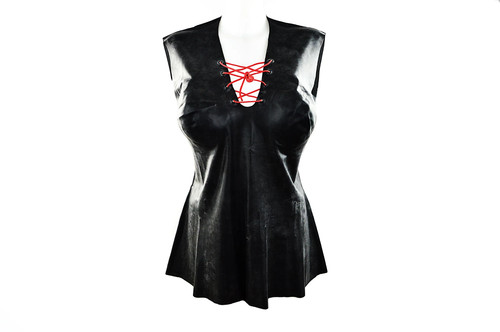 Latex mini dress - bolero, with