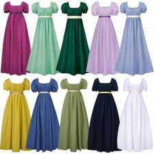 Historical Women Empire Waist Dresses Regency and Theatre High Waistline Dress