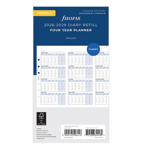 Filofax personal four - personal, year