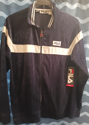 Fila velour blue white - velour, blue/white