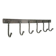 Coat Hook Rack Vintage Style Pewter Wall Mounted Clothes Hats Twisted Hanger