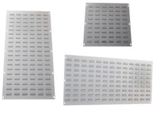Galvanised Steel Louvre Panel - Strong wall mounted metal back plate parts bins