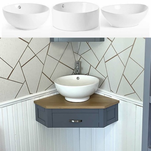 Grey painted oak top - oak, corner