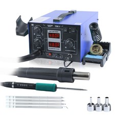 WEP Soldering Station T12 Solder Iron Desoldering Hot Air Gun Air Pump Tool