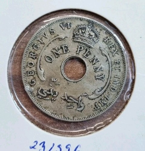 British west africa penny - africa, 1