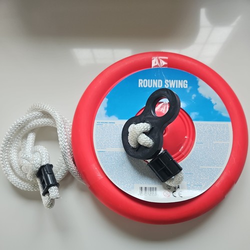 Round disc swing with rope - round, for