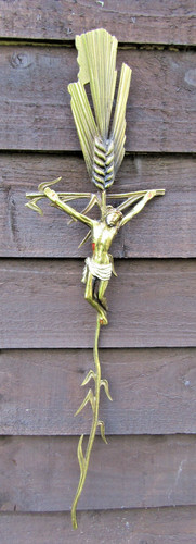 Unusual wall mounted brass - wall,