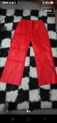 Ladies fake lether trousers - fake,