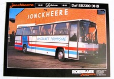 JONCKHEERE DAF SB2300 DHS Bus Commercial Vehicle Sales Sheet Jubilee P50 P599