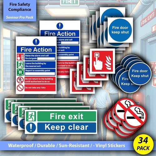 Fire safety compliance sticker - safety,