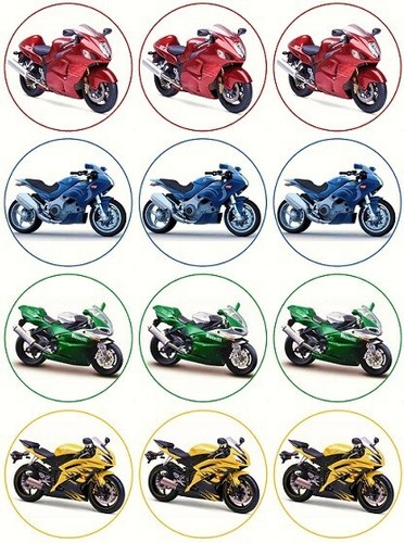 Motorbike fairy cake - motorbike,