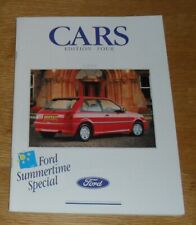 Ford Brochure 1990 Sierra 2000E Escort XR3I Cabriolet Fiesta XR2I 1.6S Scorpio