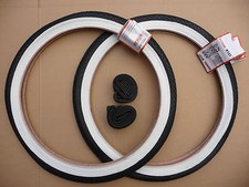 Pair of 20" BMX Whitewall Tyres Raleigh Kenda Duro 20x1.75 Old school Bike 