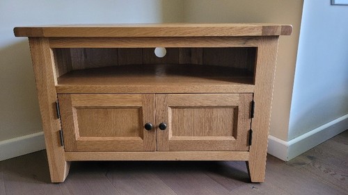 Corner stand wooden oak - tv, stand,