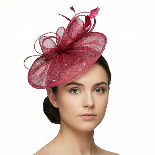 Sinamay fascinator with - fascinator,