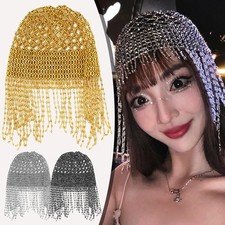 Beaded Flapper Cap Headpiece Vintage Style Roaring 20s Head Jewelry-Accessory