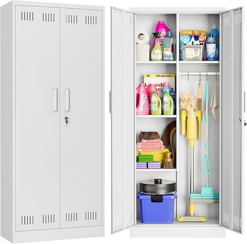 Broom closet storage cabinet - closet,