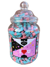 I Love You Gift Fizzy Blue Sweet Bottles 1700gm Novelty Jar Sweet Valentines Day