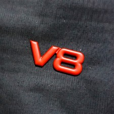 1x Matte Red Small V8 Metal