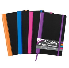 A5 Notebook Leather cover Ruled Small Notebook Hardback Cover Diary pad-School 