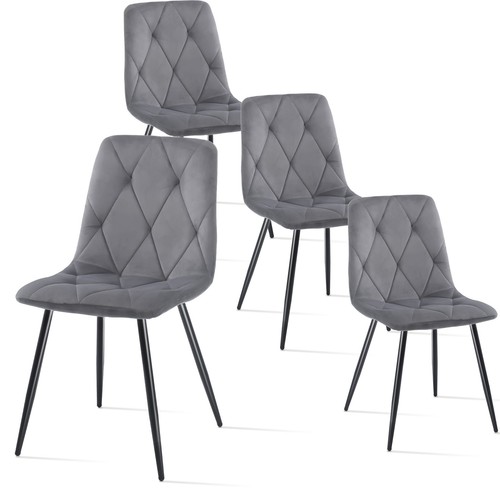 Set velvet dining chairs - set,