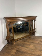 Art Nouveau Carved Sideboard Mirror