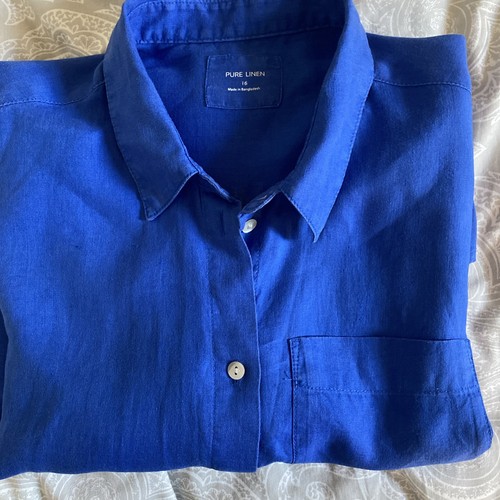 100 flax linen button - &,