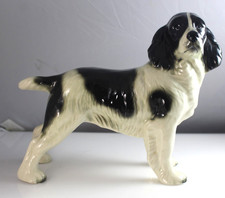 VINTAGE COOPERCRAFT ENGLAND PORCELAIN SPRINGER SPANIEL DOG FIGURINE 23cm