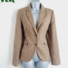 Joules Parade Jacket UK 12 Brown BRONTE Blazer Tweed Herringbone Hacking Country