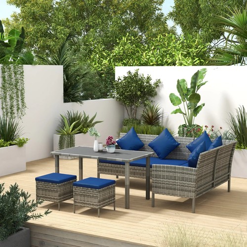 Grey rattan garden furniture - rattan,