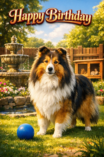 Shetland sheepdog birthday - sheepdog,
