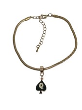 Rose Gold QOS BRAND Anklet Spade Charm - Queen Of Spades Hotwife