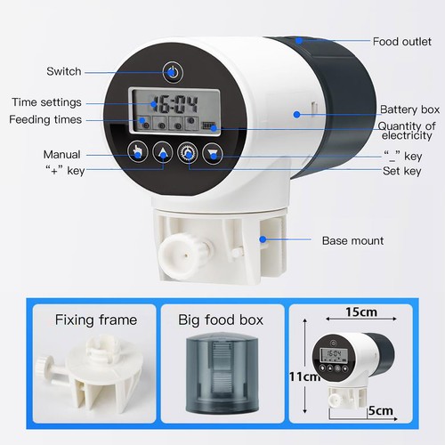 Fish feeder aquarium automatic - feeder,
