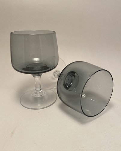 Retro smokey blue wine - wine, glasses