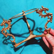 Vintage Brass Dragon Display Stand for Bowls, Crystal Ball, Candle Holder Plate 