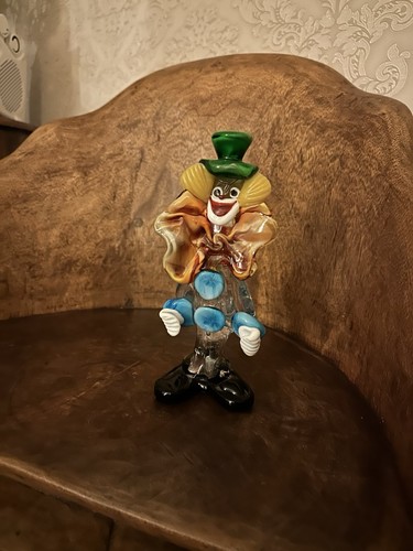 Murano glass clown figurine - clown,