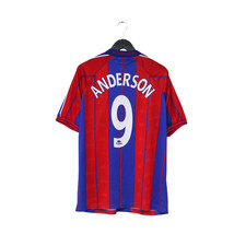 1997/98 ANDERSON #9 Barcelona Vintage Kappa Player Spec Home Football Shirt (XL)