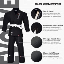 Preshrunk BJJ Gi for Men & Women Lightweight Jiu Jitsu Gi with Pearl Weave A4