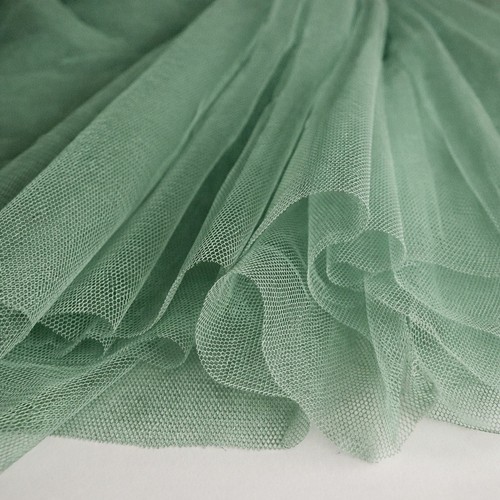 Sea green soft tulle - sea, fabric