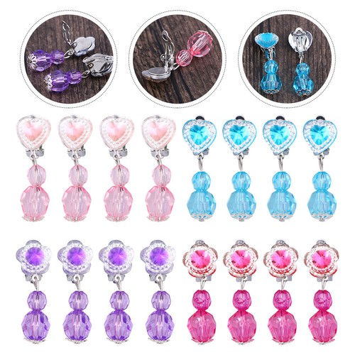 Pairs girls clip earrings - girls, clip-on
