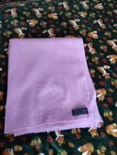 Burberry Soft Pink Blanket Style Cashmere And Wool Blend Scarf Made In Scotland